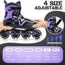 Ruthfot Adjustable Inline Skates for Boys and Girls with Full Light Up Wheels, Outdoor Rollerskates for Kids and Women