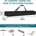 LUEXBOX 73 Inch Patio Umbrella Storage Bag for Outdoor, Nylon Beach Umbrella Folding Cover, Hammock Storage Bag, Heavy Duty Zipper Travel Carrying Duffle Bag for Sports, Beach