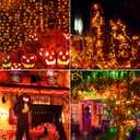 C9 LED Orange Halloween Lights, 25FT Halloween C9 String Lights with 27 Orange LED Bulbs, Hanging Decoration Light for Outdoor Indoor Patio Home Party Garden Yard-Black Wire