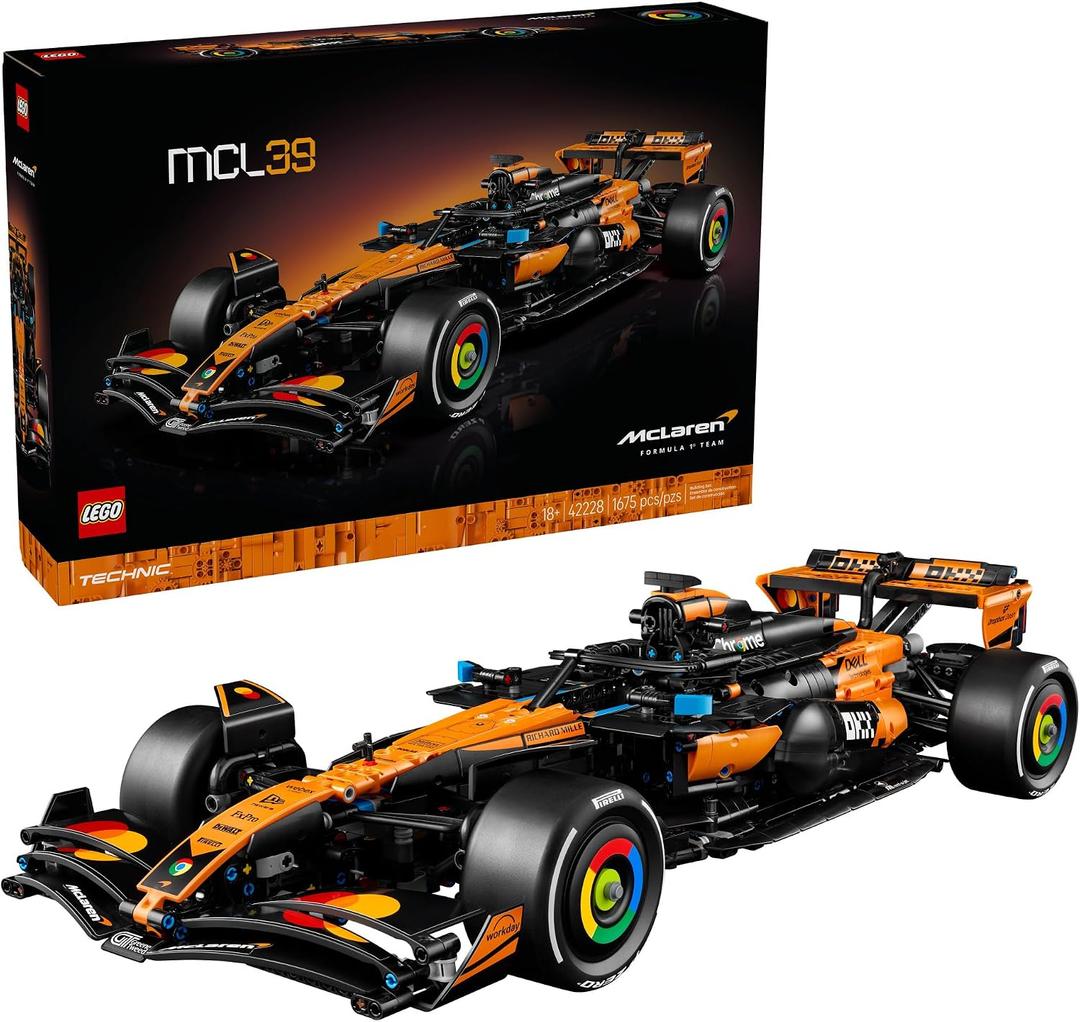 LEGO Technic McLaren MCL39 F1 Car Building Set for Adults - Room or Office Decor for Men & Women, Ages 18+ - F1 Gifts for Fans - Authentic Details - 42228