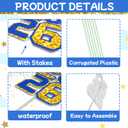 6Pcs 2026 Graduation Centerpieces Sticks, DIY Table & Flowerpot Graduations Party Centerpieces for Tables, Glitter 2026 Graduation Table Centerpieces Decorations (Blue)