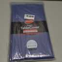 Neatiffy 54 x 108 Inch 6 Pack Rectangle Plastic Table Cloth Picnic/Camping/Party/Banquet Table Cover. Disposable/Reusable Tablecloths -Royal Blue