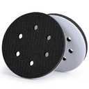 POTUINOM 6 Inch 6 Holes Foam Sanding Pads 2 Pack Interface Pad Hook and Loop Sponge Cushion Buffer Backing Pad for Orbital Sander