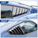 Side Window Louver for Mustang 2024 2025, Carbon Fiber GT Lambo Style Rear Quarter Windshield Sun Shade Cover Side Window Scoop Louvers for Ford Mustang 2024 2025 Accessories