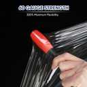 TICONN Stretch Wrap Stretch Film Roll, 1000ft Industrial Strength 15 inch Wide Clear Plastic Wrap with Handles for Pallet Wrapping Shipping Moving