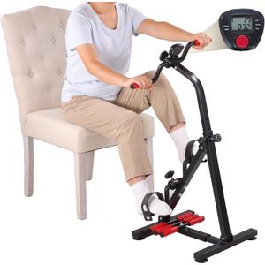 Pedal Exerciser Bike for Seniors, Arm Leg Hand and Knee Elderly Exercise Equipment, Sitting Home Exercise Machine for Total Body, Upper and Lower Limb Physical Therapy Trainer