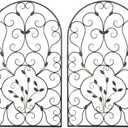 TimmyHouse Decor Wrought Scroll Wall Iron Metal Grille Panel Tuscan Art x 2