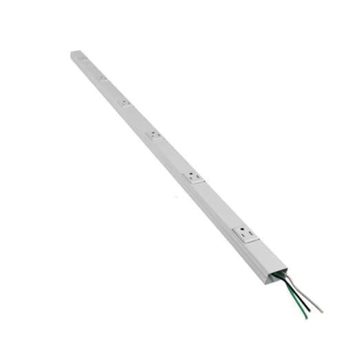 Legrand Wiremold WH20GB306TR Plugmold 2000 Series 3 Foot Hardwired Power Strip with 6 Tamper Resistant Outlets, White