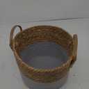 Garneck Woven Fruit Storage Basket Grass and Rope Organizer for Snacks Cosmetics Flowerpots and More Stylish