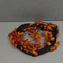 Sggvecsy Fall Wreath 20'' Autumn Front Door Harvest with Small Pumpkin Berry Round Leaves Decorations for Outside Indoor Wall Window Festival Thanksgiving Decor(Orange)