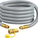 12FT 3/4" ID Natural Gas Hose With Quick Connect for Generator, Grills | CSA Certified, Auto Shut-Off Quick Disconnect, 100% Solid Brass Fittings, -40°F~200°F Weather Resist, Supports 175,000 BTU