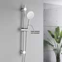 Shower Slide Bar Wall Mount Adjustable Handheld Shower Holder Bathroom 24 Inch Shower Bar SUS304 Stainless Steel, Polished Chrome Slide Bar