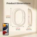 2 x 24 Pcs Shower Curtain Rings, C Shaped Plastic Clear Shower Curtain Hooks for Kitchen, Bathroom, Wardrobe, Shele