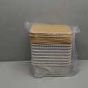 8 Pack Plastic Storage Bins with Bamboo Lids - Stackable Storage Baskets with Handle for Pantry Organizer and Storage, Plastic Containers Bins Lidded Storage Bins for Classroom Office Shelves (Large, White)