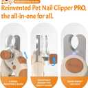 Pawsibility Pet Nail Clipper PRO 2026 - Quick-Vision LED Light | 2-Stage Adjustable Professional-Grade Blade | Adjustable Magnifier Safety Guard - for Cats, Small, Medium and Large Dogs - Brown