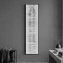 Framed Long Narrow Black and White Abstract Vertical Wall Art, 14x56 Inch