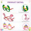 Easter Headbands and Glasses Set, 6PCS Bunny Ear Headbands & Funny Easter Glasses, Cute Photo Props for Easter (S)