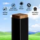 1 Pcs 6 x 6 x 39.4 Inches(Actual 5.5 x 5.5) Post Sleeve Vinyl, Matte Black
