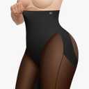 SHAPELLX Butt Lifting Shapewear for Women Tummy Control Body Shaper Faja Shorts High Waisted Girdle Mesh Compression Panties 3XL Black