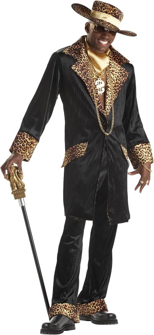 Supa Mac Daddy Pimp Costume (X-Large, Black)