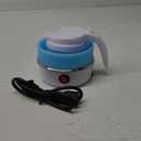 UpdateClassic Travel Portable Foldable Electric Kettle, 0.6L Small Collapsible Hot Water Boiler For Coffee Tea (Blue)