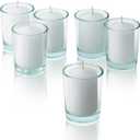 Light In The Dark White Votive Candles - Box of 36 Unscented Bulk Candles - 15 Hour Burn Time - for Weddings, Restaurants, Parties, Spa and Decorations.