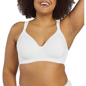 Leading Lady, Brigitte Full Coverage, Underwire, Lightly Padded T-Shirt Bra, Side & Back Smoothing, Adjustable Straps,42A (White)