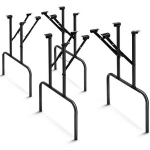 Tandefio 4 Pcs Folding Table Legs 28 Inch Banquet Foldable Table Legs Collapsible Heavy Duty Steel Furniture for Home, Kitchen, DIY or Repairs Desks (Black)