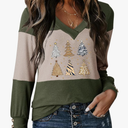 Dokotoo Long Sleeve Shirts for Women Fall Outfits V Neck Shirts Button Tunic Tops Fashion Winter Clothing