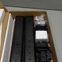 Dual Monitor Stand - Vertical Stack Screen Free-Standing Monitor Riser Fits Two 13 to 34 Inch Screen with Swivel, Tilt, Height Adjustable, Holds One (1) Screen Up to 44Lbs (Black)