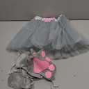 Newcotte 6 Pieces Elephant Costume Kids Set Include Grey Elephant Ears Headband Nose Tail Paws Bow Tie Tutu Skirt Halloween Animal Fancy Dress Costume Kit Party Cosplay Accessories for Birthday (Gray)