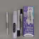 ARTISTRO 5 White Acrylic Paint Pens, Acrylic Paint Markers Different Tip, Fabric Markers for Textile, Canvas, Rock, Glass, Wood, Paper, DYI, Pens for Kids and Adults