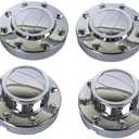 KARPAL Front and Rear Wheel Center Hubcap Compatible with 2011-2018 Ram 3500 1-TON Dually DRW, Alcoa Alloy, (2Pcs Front), (2Pcs, Rear)