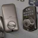 Veise Fingerprint Door Lock with 2 Lever Handles - Keyless Entry Door Lock, Electronic Keypad Deadbolt, Digital Smart Code & Front Handle Sets, Auto-Locking, Easy Installation, Satin Nickel