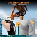 PreCut Kinesiology Tape for Knees, KTQUICK 12 PCS 20% Extra Adhesive Knee Tape for Knee Pain Relief Pre Cut, Anatomical for Maximum Hold, Waterproof&Hypoallergenic Cotton Latex-Free for Sports (Black)