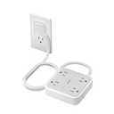 TESSAN 900J Surge Protector Power Strip, 4 Widely Spaced Outlets with 1 Ft Flat Plug Extension Cord, Small Charging Station for Home, Office, Dorm Room and Work from Home, Gray