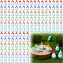 Mini Resin Gnomes Bulk Tiny Fairy Resin Statues Small Gnomes Miniature Figurines for Landscape Outdoor Patio Yard Lawn Indoor Plant Pots Fairy Decor (120 Pcs)