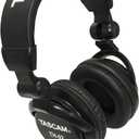 TASCAM TH-02 Professional Studio Monitor Headphones, Wired, Over Ear  for Recording, Podcast, DJ, Music and Guitar, with 1/4 Inch Jack Adapter (Medium)