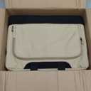 DOMISO 17-17.3 Inch Laptop Bag Large Capacity Laptop Shoulder Bag for Dell XPS/HP Pavilion 17/Lenovo Chromebook 317, Beige