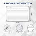 Lincia Aluminum Frame Dry Erase Board with Lines, Double Sided Wall-Mounted Whiteboard for Scheduling, to Do Lists & Weekly Planning, Reusable Calendar for Home & Work(Make Ready Board,36"x24")