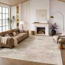 8x10 Beige Modern Abstract Neutral Washable Rug for Living Room | Machine Washable,Soft,Non-Slip,Large Rug,Stain Resistant Low Pile Carpet for Office Dining Room Kitchen Home Deco