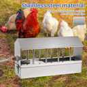 Automatic Chicken Waterer Stainless Steel Large Metal Chicken Waterer System Poultry Waterer Dispenser with Float Valve Kit Hose Accessories for Pigeon, Duck, Goose