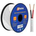 Speaker Wire 18 Gauge 100FT, Electrical Wire,18 AWG Stranded PVC Extension Cord, 12V Low Voltage/Tinned Copper/Flexible Cable for Automotive Wiring, Lamp Cord, Marine Cable-CCA
