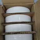 Cinf 6oz Ceramic Ramekins Set of 4 Oven Safe Shallow Pudding Cups for Creme Brulee, Souffl, and Desserts