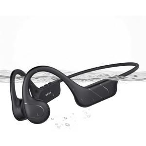 CXK Bone Conduction Headphones IPX8 Waterproof Swimming Headphones, Bluetooth 6.0 Open Ear Earbuds MP3 Mode with 32GB Memory, 12H Playtime, Underwater Wireless Headset Secure Fit for Running, Cycling