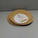 13.5 Woven Placemats, Round Rattan Placemats Set of 6, Natural Wicker Chargers for Dinner Plates, Heat Resistant, Easy to Clean, and Non-Slip  Elegant and Practical Addition to Your Dining Table