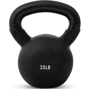 JFIT Kettlebell Weights Vinyl Coated Iron, 35Lb