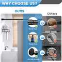 Tension Curtain Rod, 48 to 84 inch Adjustable Heavy Duty black shower curtain rod for bathroom Closet Windows
