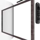 Wooden Frame with Magnet for Echo Show 21, Screen Protector, Magnet Stylus Pen,Magnet Remote case (Dark Brown)