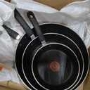 T-fal Experience Nonstick Frying Pan, 3-Piece Set Induction Skillet, Black